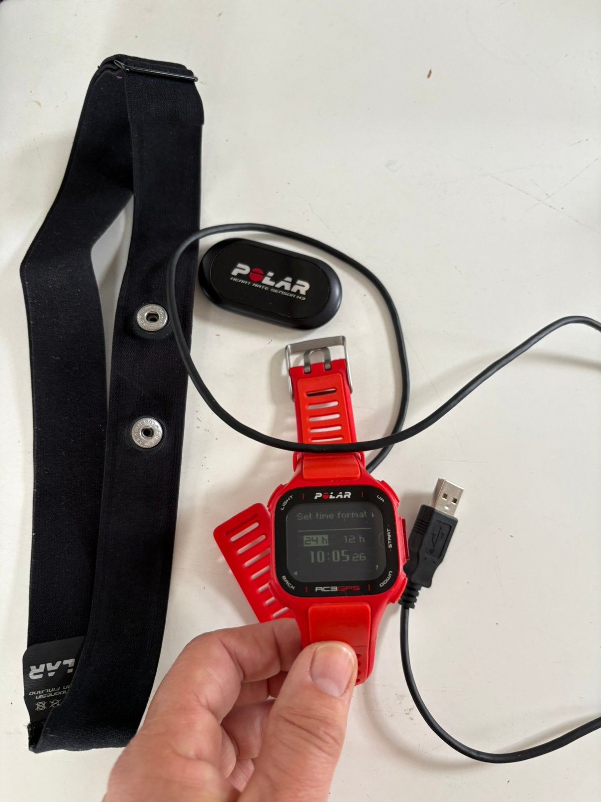 Polar sportwatch hardlopen, Sport en Fitness, Hartslagmeters, Ophalen of Verzenden, Gebruikt, Polar