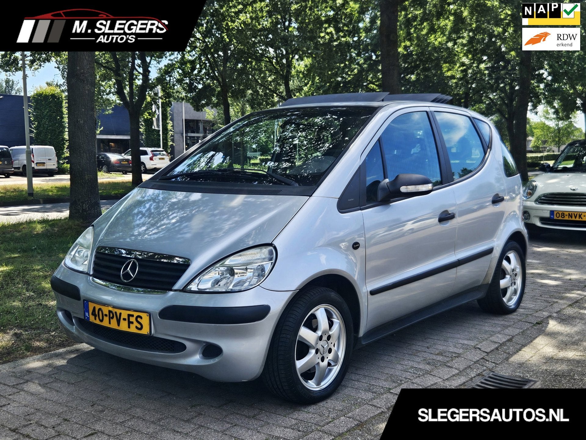 Mercedes-Benz A-klasse 160 Classic*Airco*Cruise*Panodak*APK, Auto's, Mercedes-Benz, 400 kg, Bedrijf, Open dak, 1000 kg