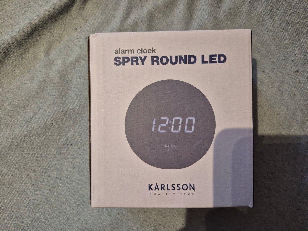 Karlsson alarm clock Spry Round Led Green, splinternieuw, Ophalen of Verzenden, Nieuw