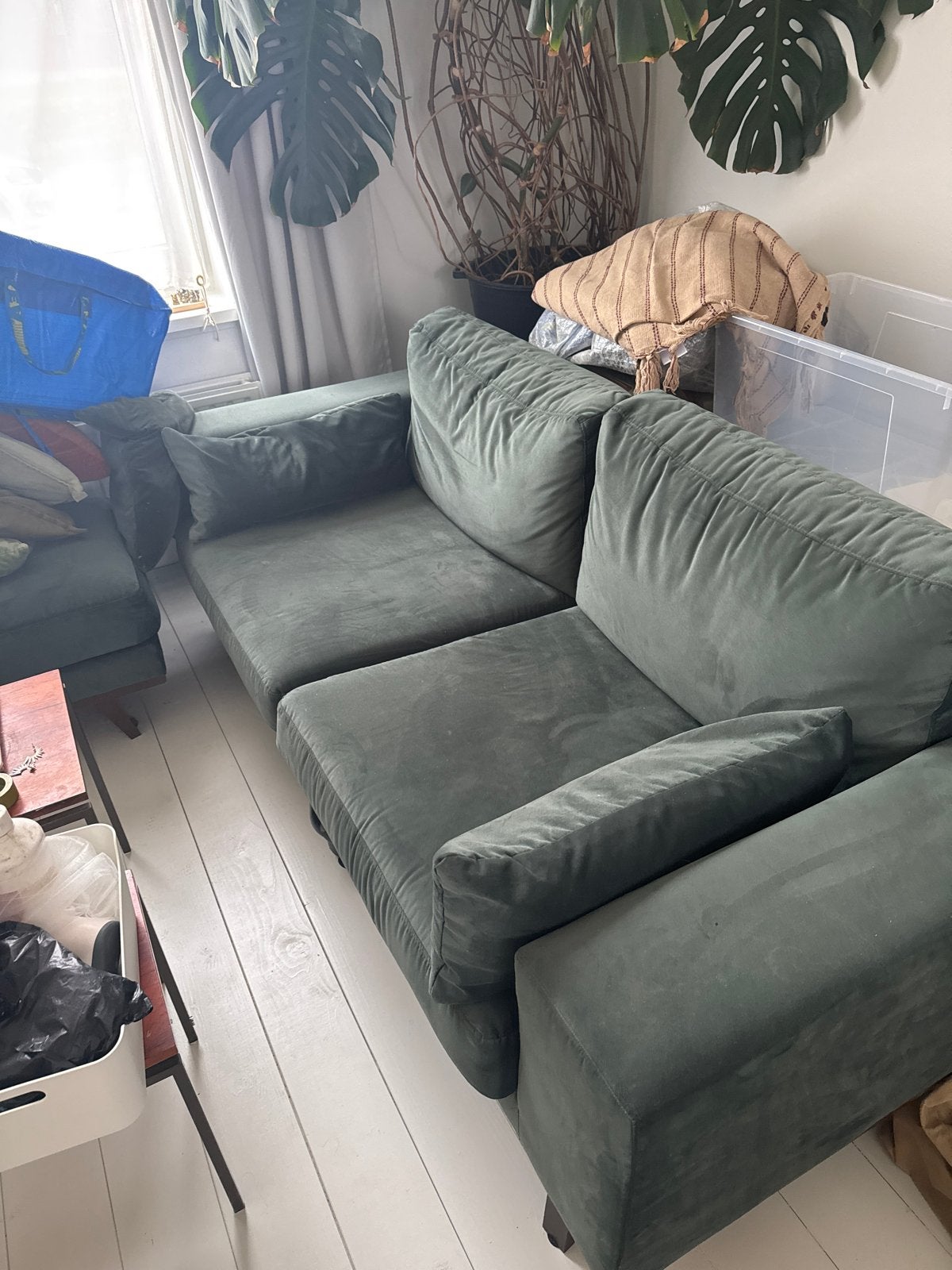 Wehkamp NOUS-living 3-zits bank met hocker, Ophalen, Gebruikt, Minder dan 75 cm, 150 tot 200 cm