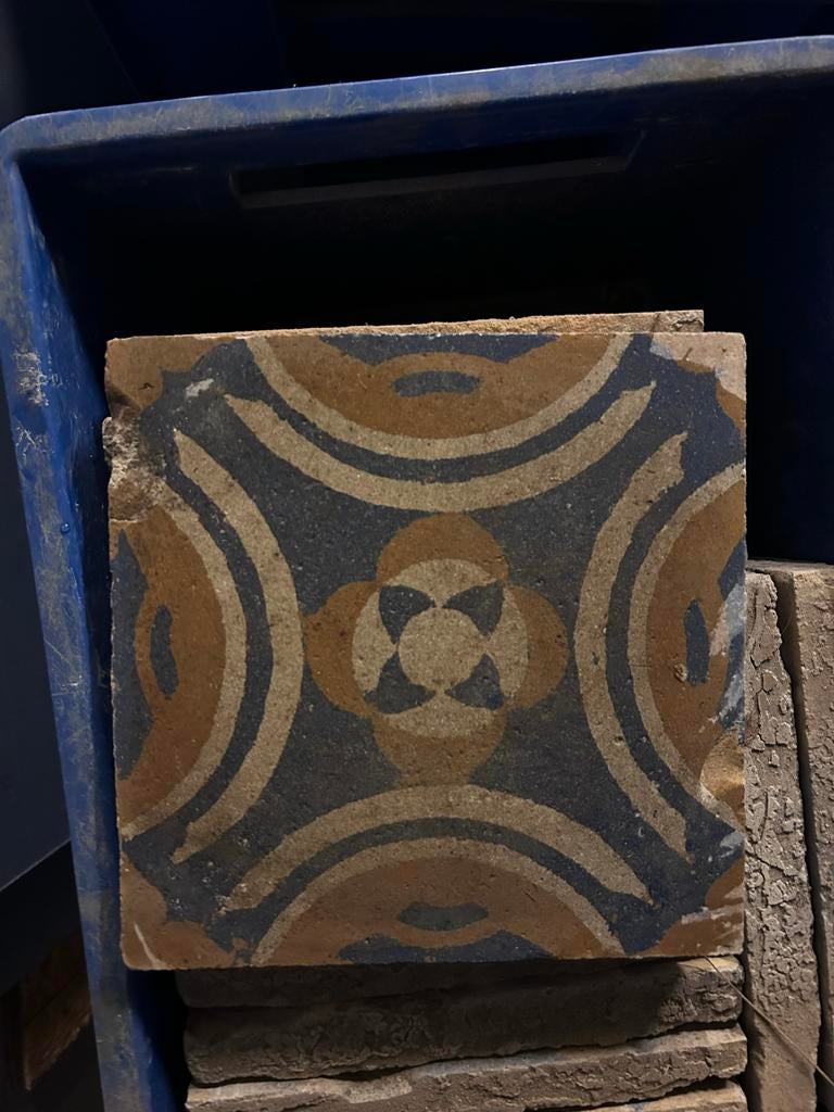 Oude Franse betontegels 3m2, Ophalen, Overige materialen, Gebruikt, Minder dan 20 cm