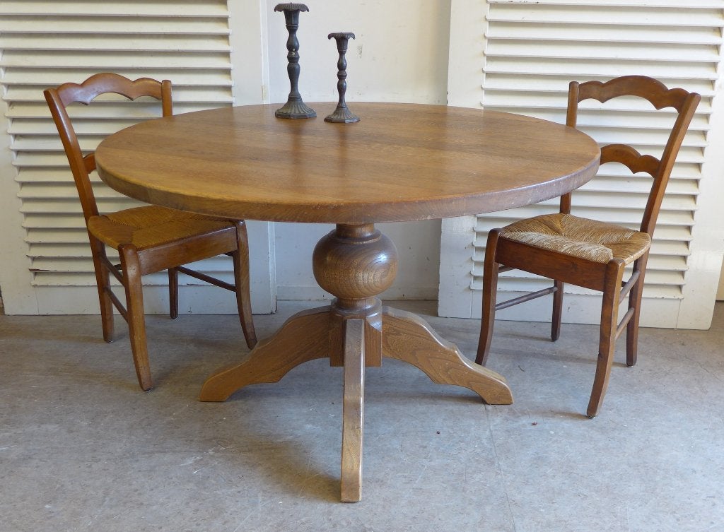 Prachtige ronde eiken eettafel, Ophalen, Gebruikt, Onbekend, Onbekend