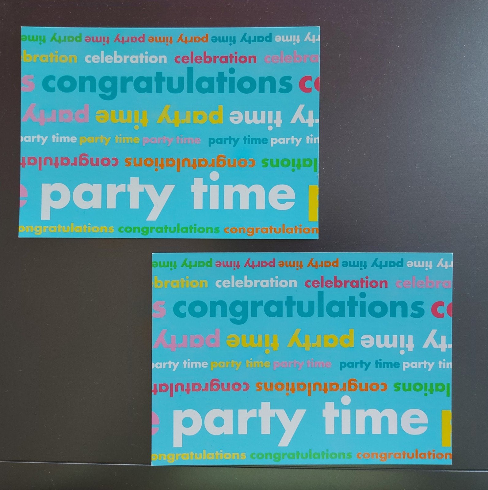 2x Hema kaarten: Congratulations Party Time, samen:, Diversen, Ophalen of Verzenden, Nieuw