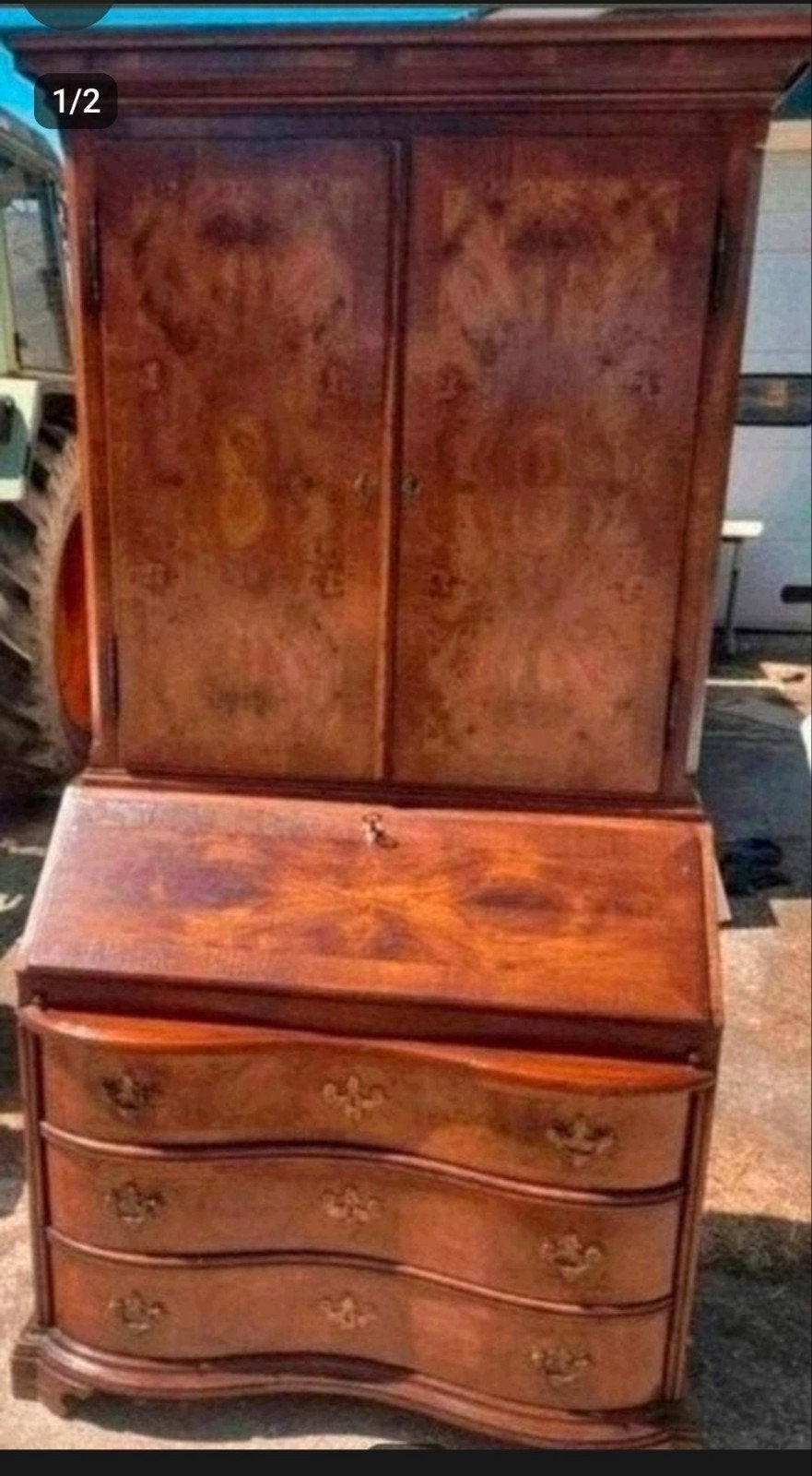 Noten Houten Secretaire - 200x100 cm, Ophalen of Verzenden