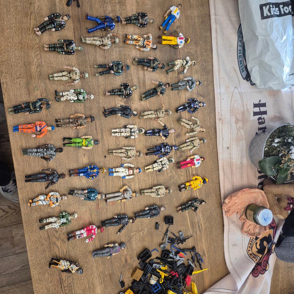 Grote partij vintage actiefiguren en accessoires, Ophalen of Verzenden