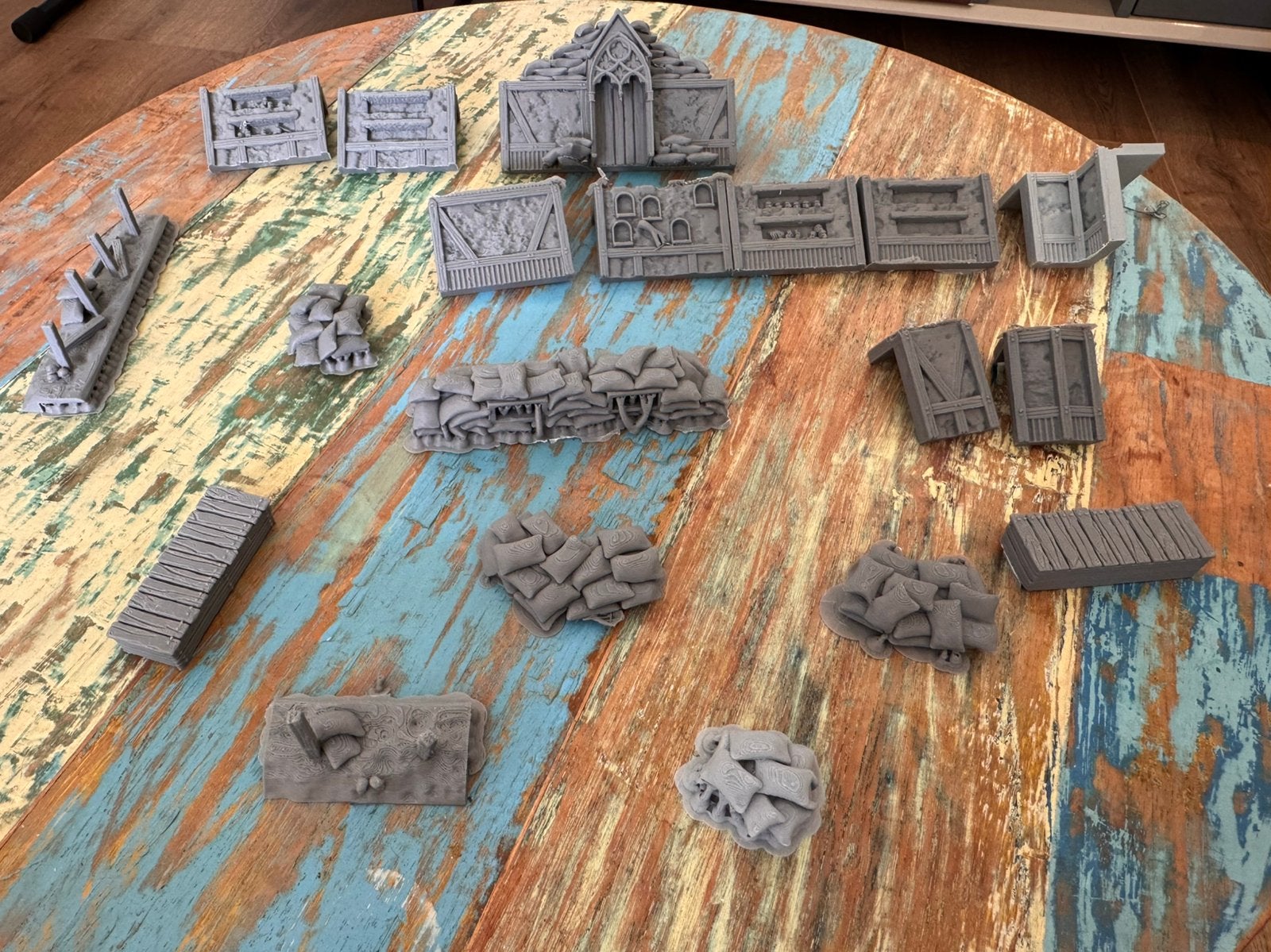 Trench Crusade terrain (modulair, 74 stuks) - wargaming/D&D, Ophalen of Verzenden, 75 m² of meer