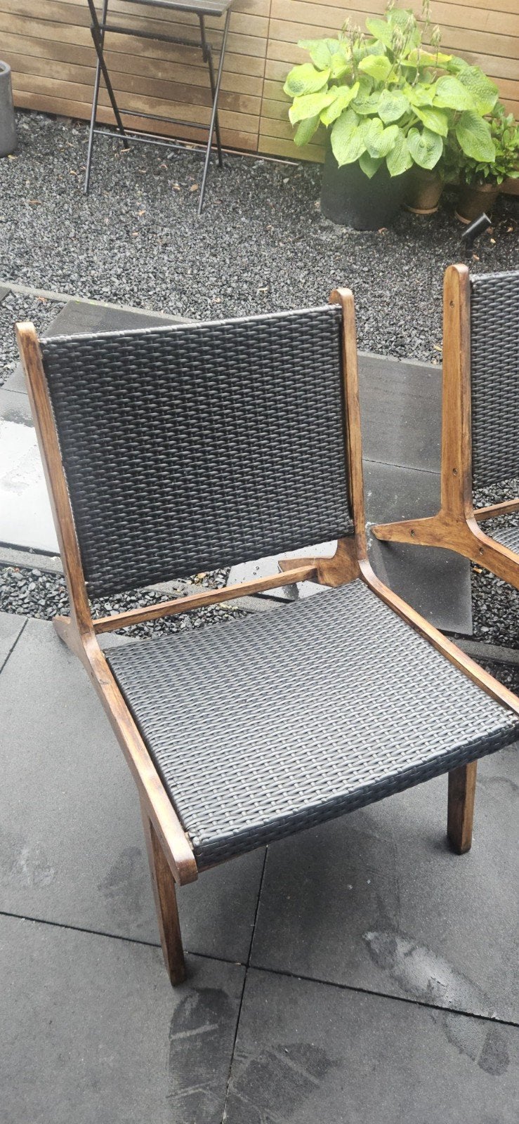 2 leuke tuinstoelen, Tuin en Terras, Ophalen, Gebruikt, Hout