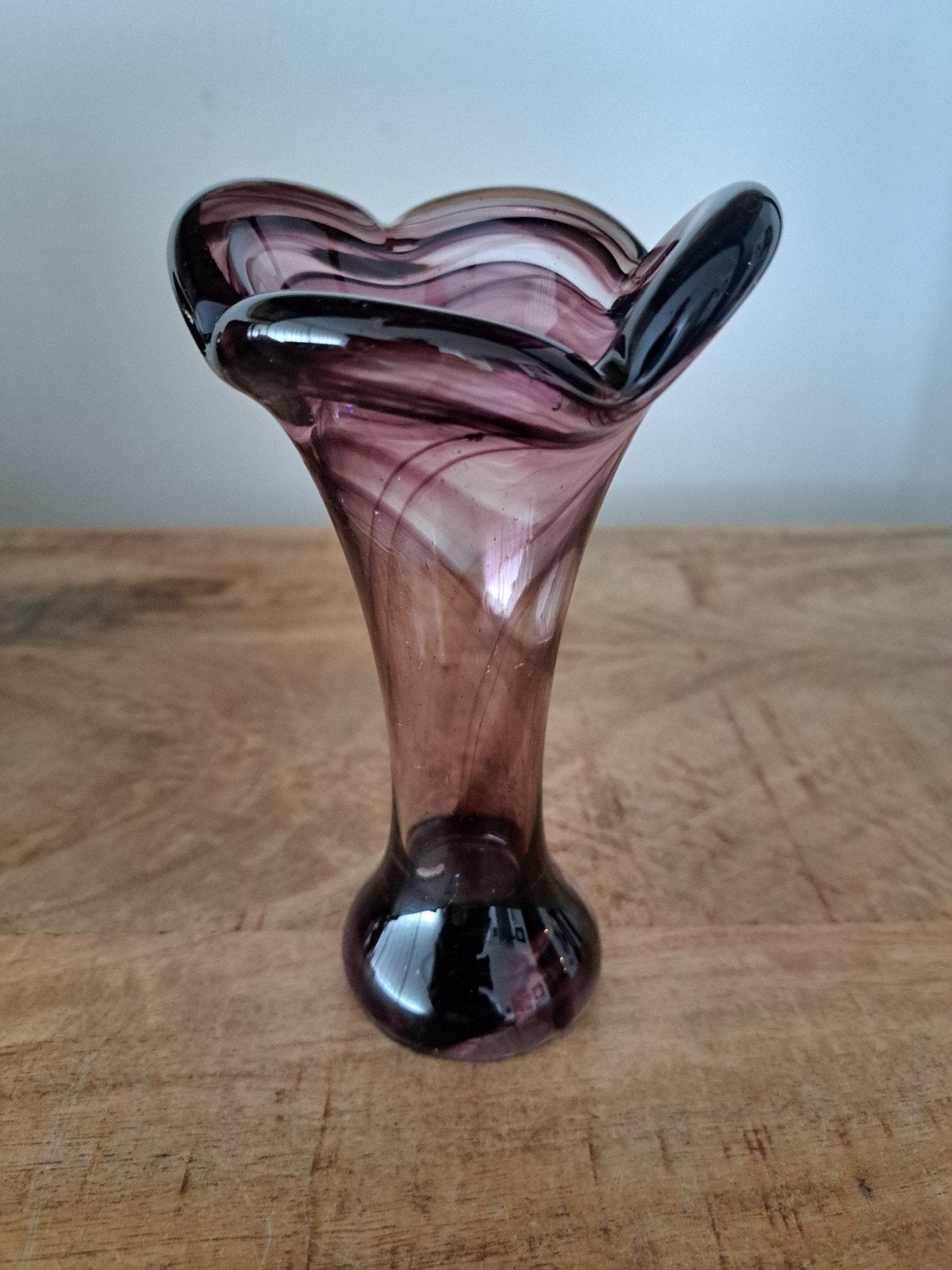 Vintage retro art glass vaas, Ophalen of Verzenden