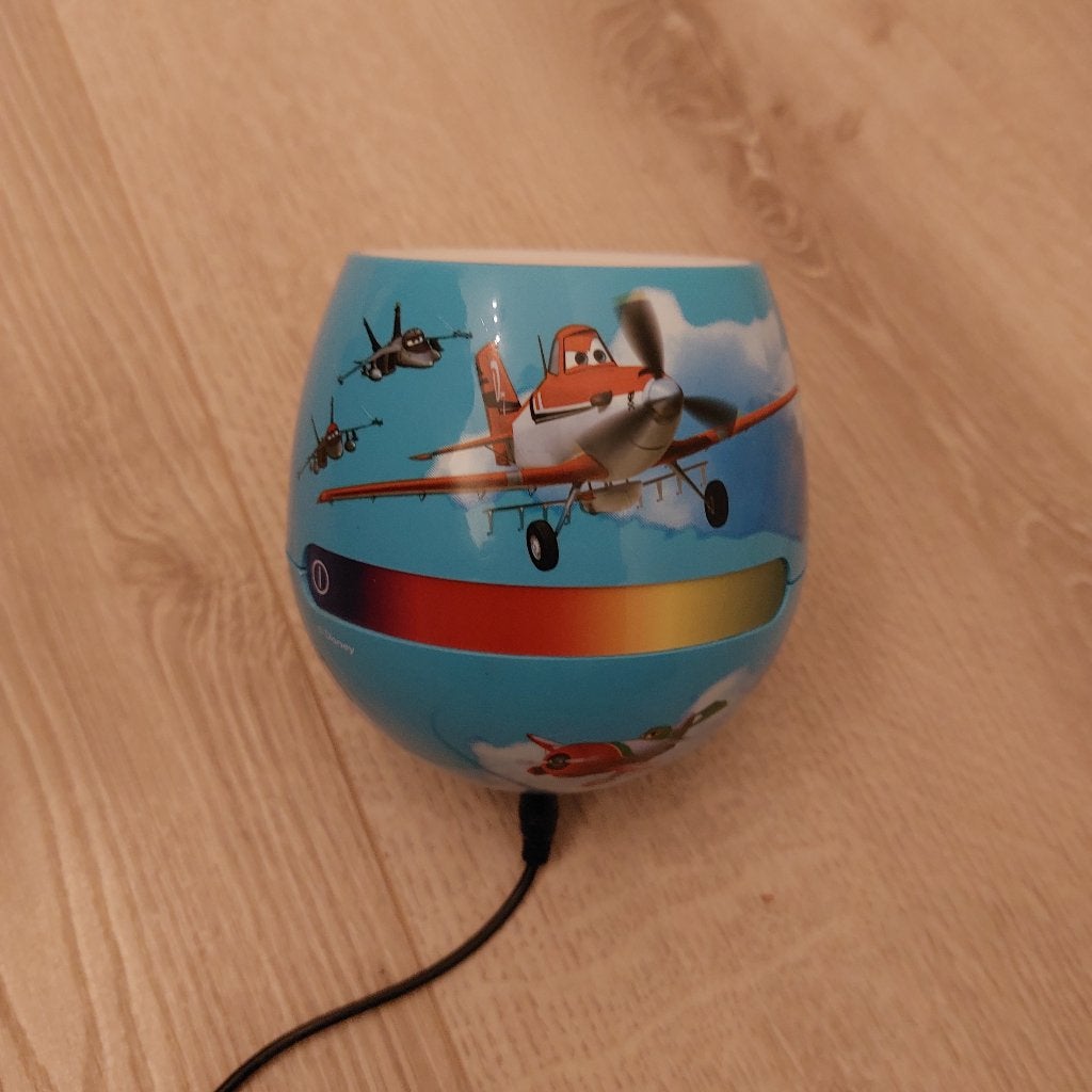 Philips Disney Living Colors Planes kinderlamp / nachtlampje, Gebruikt, Ophalen of Verzenden, Blauw, Lamp