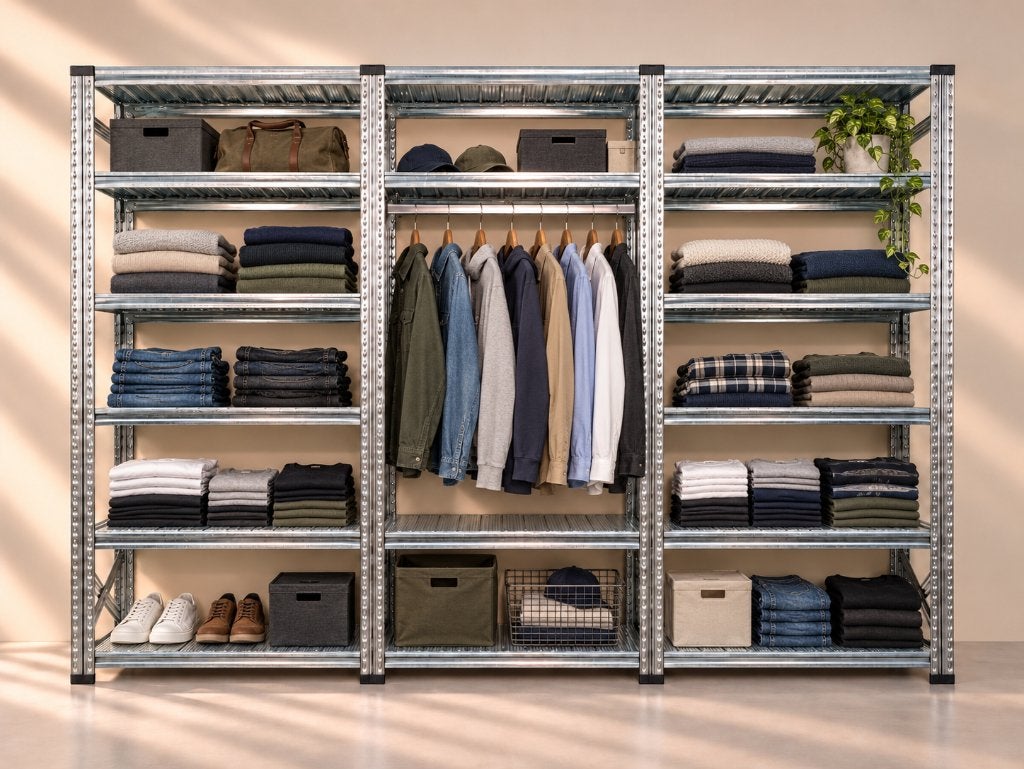 Industriële open kledingkast, Huis en Inrichting, Met plank(en), Nieuw, Ophalen of Verzenden, 200 cm of meer