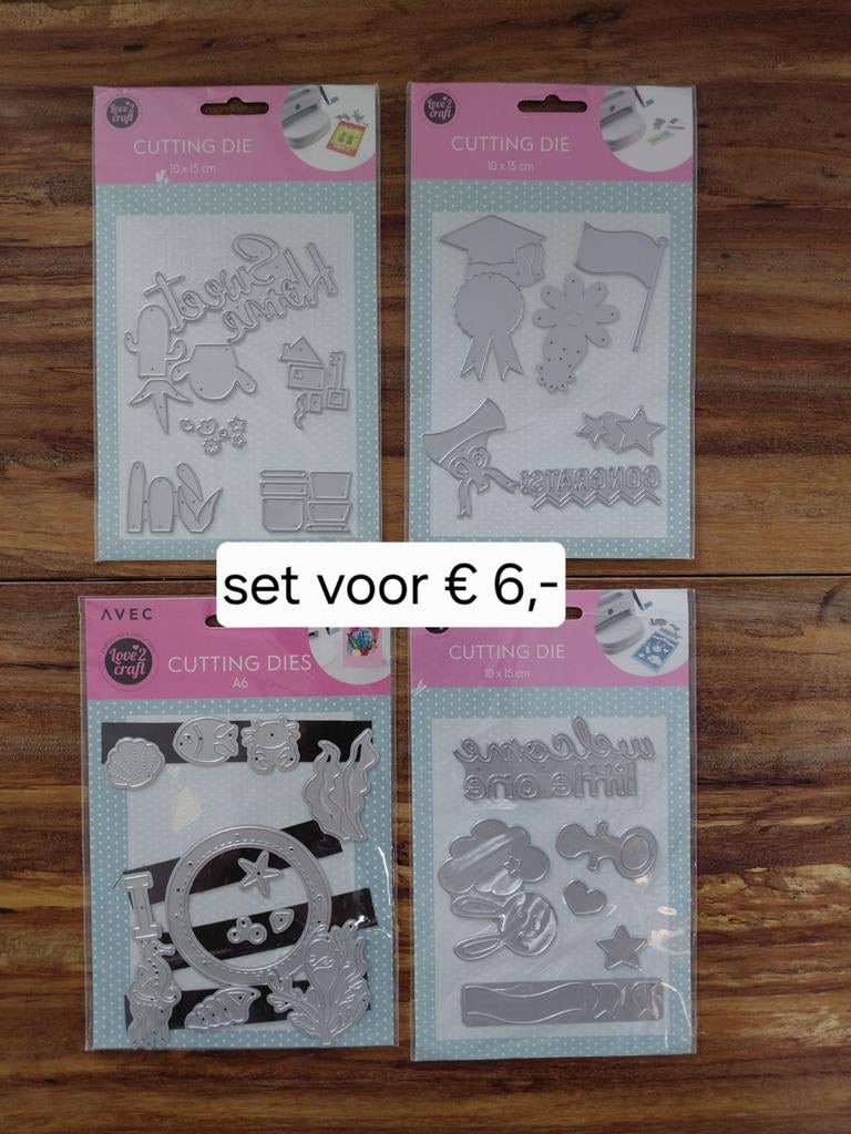 Love 2 Craft Snijmallen Set voor Scrapbooking en Kaarten, Hobby en Vrije tijd, Ophalen of Verzenden, Nieuw, Overige thema's, Pons of Mal