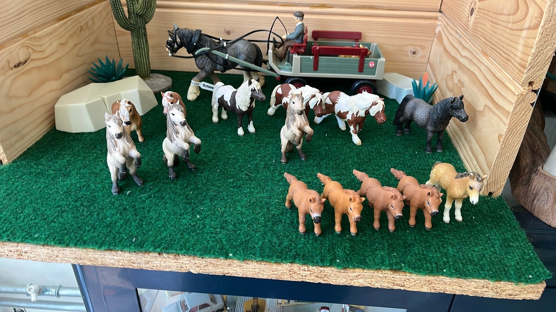 Schleich shetlanders en dartmoore veulen, Ophalen of Verzenden, Zo goed als nieuw, Paard, Beeldje of Figuurtje