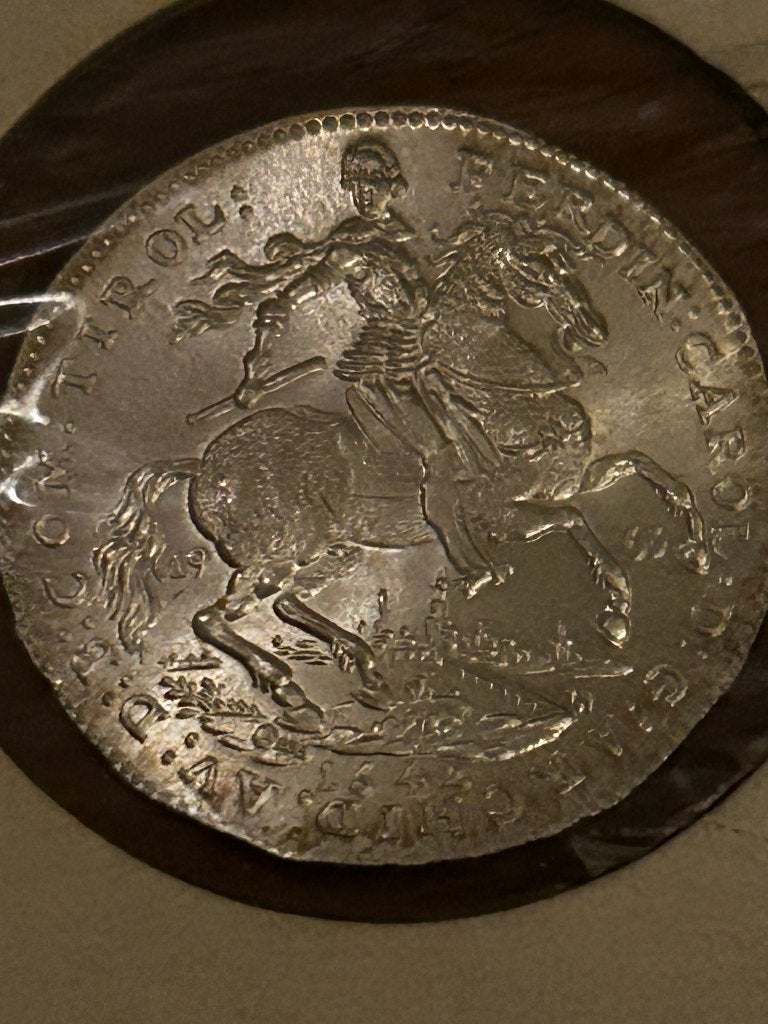 Zilveren 2 Dukaat 1642 Oostenrijk Heruitgave 1963, Ophalen of Verzenden, Oostenrijk, Losse munt, Zilver