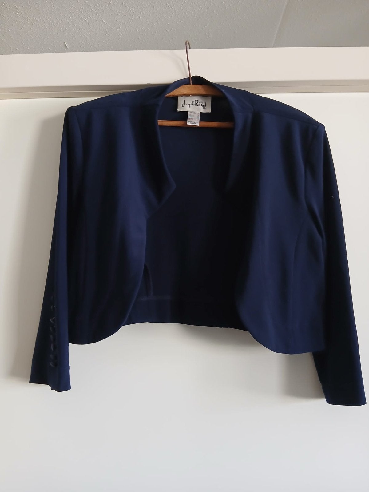 Joseph Ribkoff donkerblauw bolero/vest - Maat 40, Maat 38/40 (M), Blauw, Ophalen of Verzenden, Zo goed als nieuw