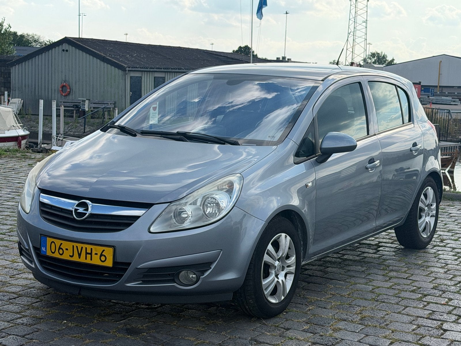 Opel Corsa 5 deurs APK new Airco 2009 Grijs, Voorwielaandrijving, 1063 kg, 4 cilinders, Origineel Nederlands