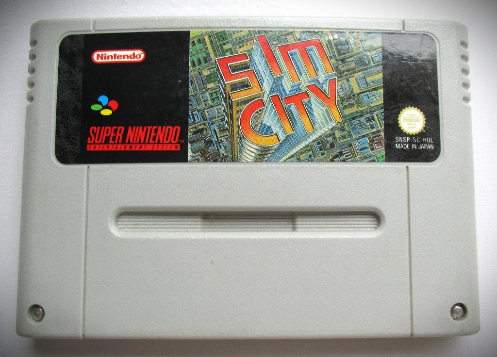 Sim City~Super Nintendo game~SNES~1991~SNSP-SC-HOL, Spelcomputers en Games, Games | Nintendo Super NES, Gebruikt, Overige genres