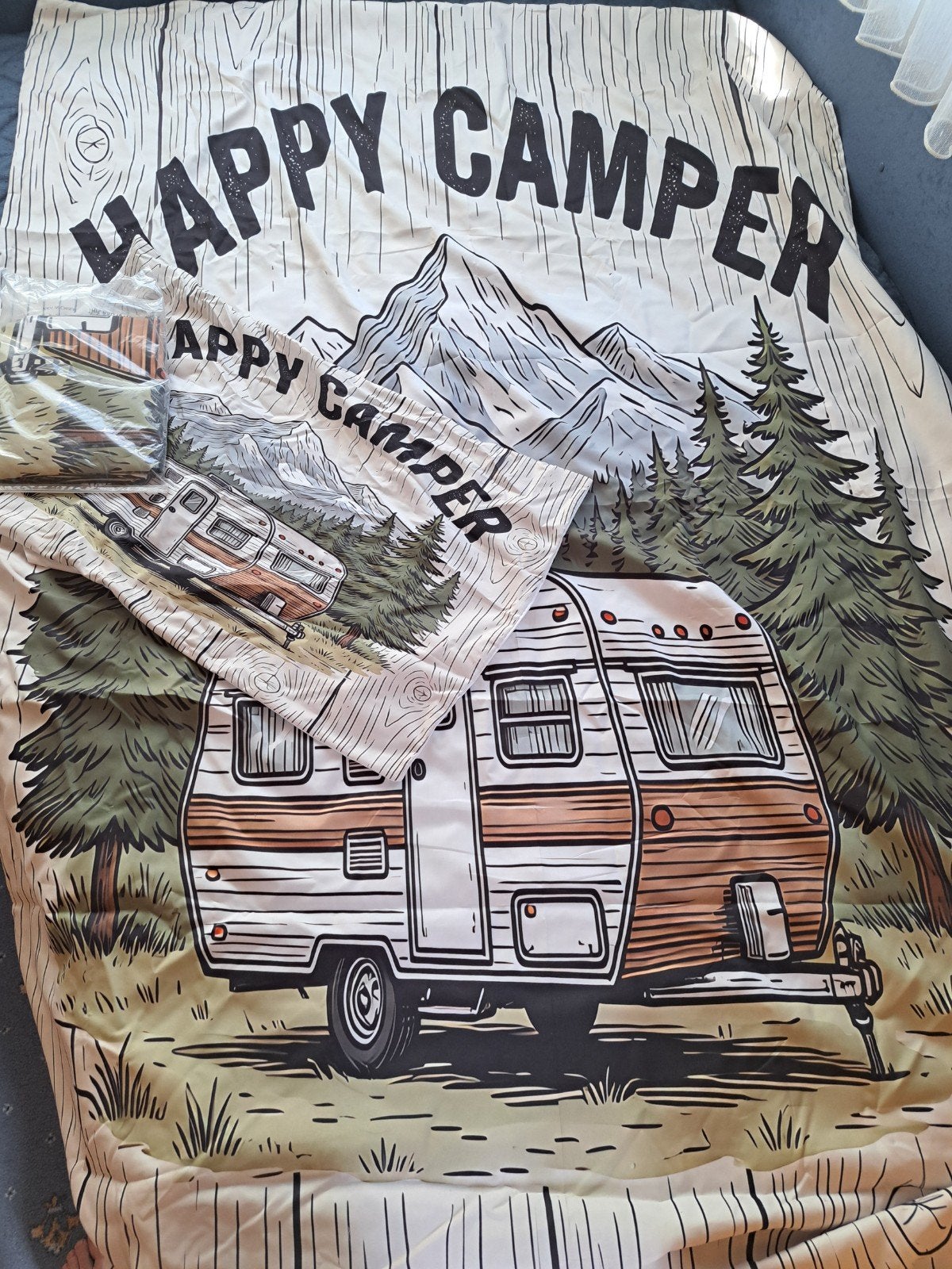 2x Nieuw Dekbed 1 Persoons 140x200 - Happy Camper, Eenpersoons, Wit, Nieuw, Ophalen of Verzenden
