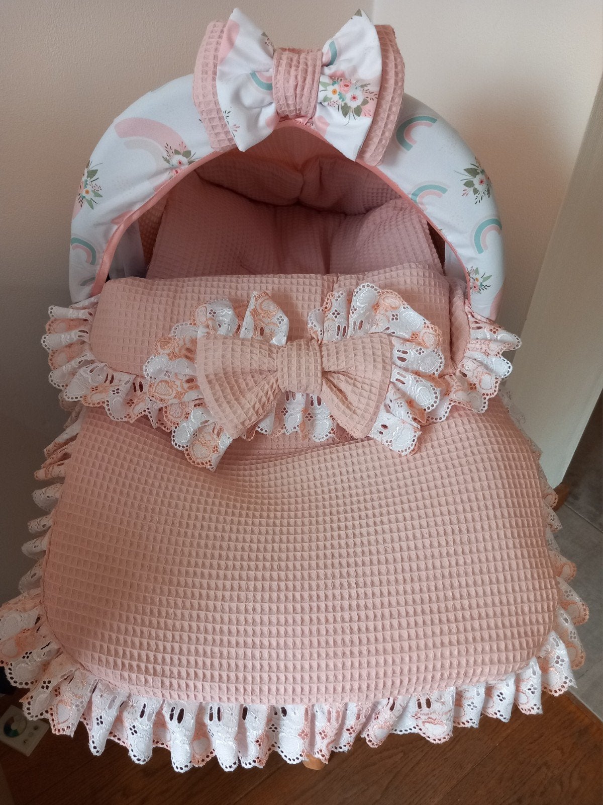 NIEUW! Handgemaakte Maxi Cosi Set - Trampelzak & Zonne, Ophalen of Verzenden