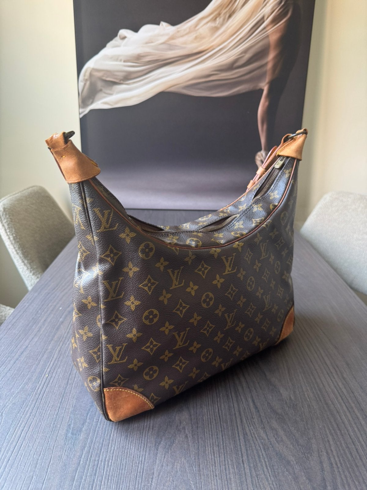Vintage Louis Vuitton tas, Sieraden, Tassen en Uiterlijk, Tassen | Damestassen, Ophalen of Verzenden, Gebruikt, Bruin, Handtas