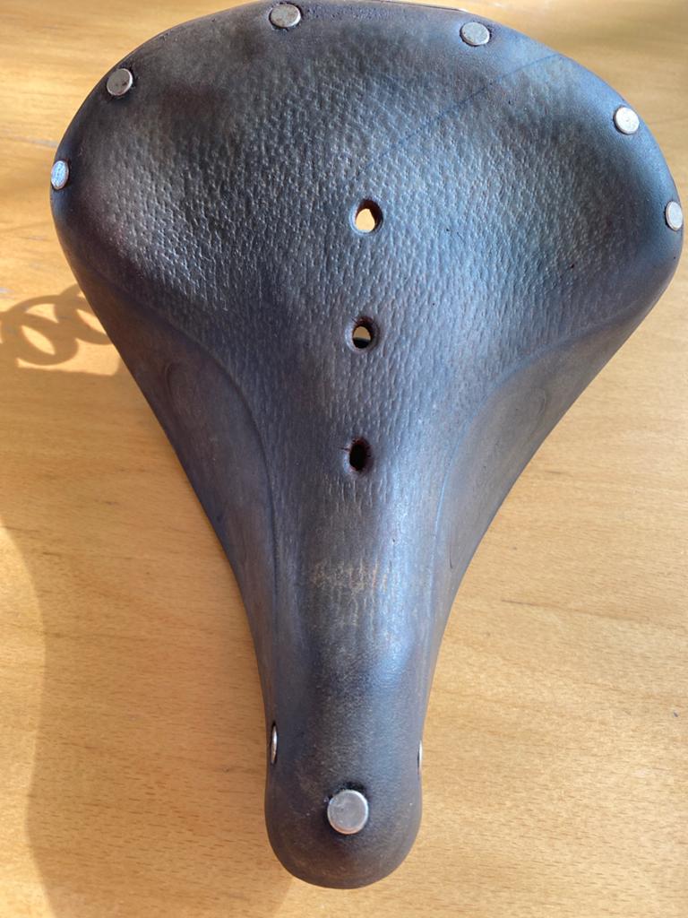 Brooks B67 Zadel - Bruin Leer met Veren, Fietsen en Brommers, Fietsonderdelen, Ophalen, Gebruikt, Leer, Zadel
