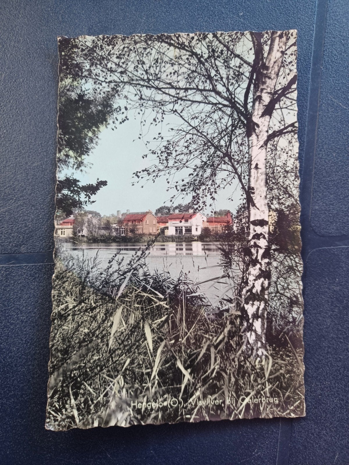 Hengelo Visvijver bij Oelerbrug, Ophalen of Verzenden, 1940 tot 1960, Gelopen, Overijssel