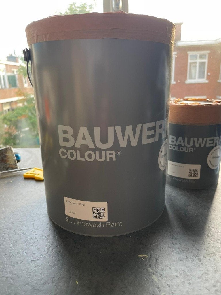 Te Koop: Bauwerk Limewash verf, Doe-het-zelf en Verbouw, Verf, Beits en Lak, Ophalen, Bruin, 5 tot 10 liter, Nieuw