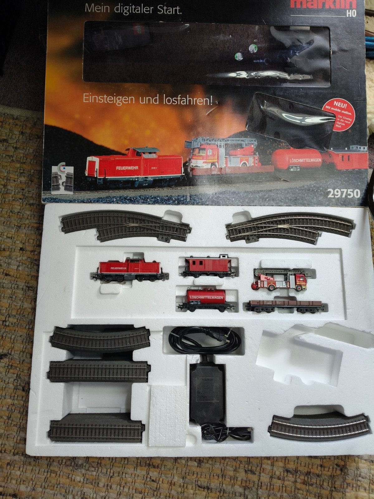 Märklin H0 Startset Brandweer 29750, Wisselstroom, Treinset, Ophalen of Verzenden, Zo goed als nieuw