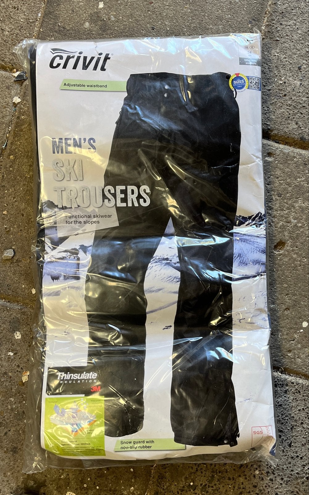 Crivit heren skibroek - Nieuw met Thinsulate isolatie, Ophalen of Verzenden, Nieuw, Maat 46/48 (XL) of groter, Broek