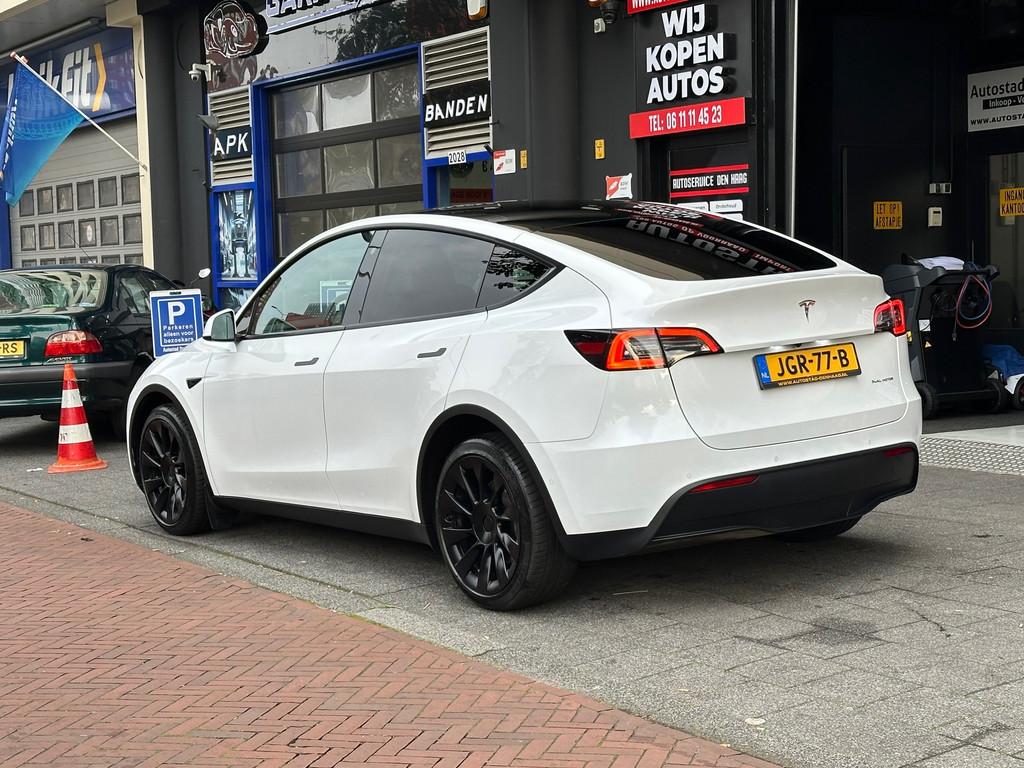 Tesla MODEL Y Long Range AWD 75 kWh SOH 94,1%, Auto's, Tesla, Automaat, Gebruikt, Wit, Leder