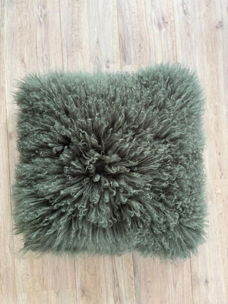 Fluffy kussen, Ophalen, Gebruikt, Groen, Vierkant