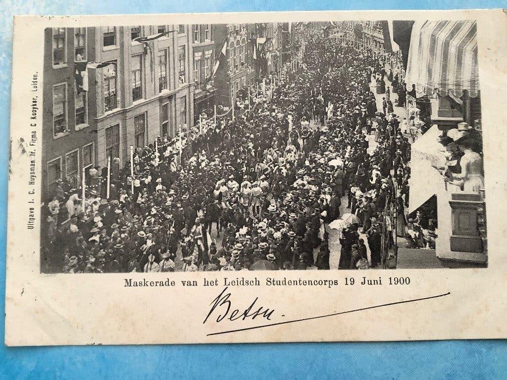 Leiden 1900 Maskerade van het Leidsch studentencorps, Ophalen of Verzenden, Voor 1920, Gelopen, Zuid-Holland
