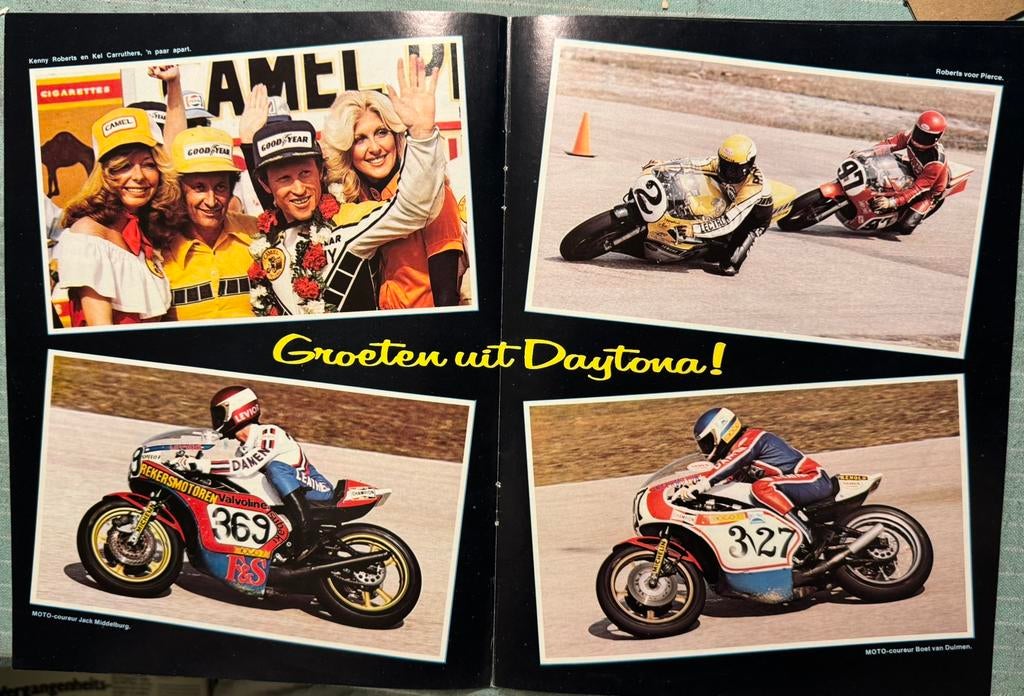 Poster Daytona Boet van Dulmen Jack Middelburg Kenny Roberts, Verzenden, Zo goed als nieuw, Motoren