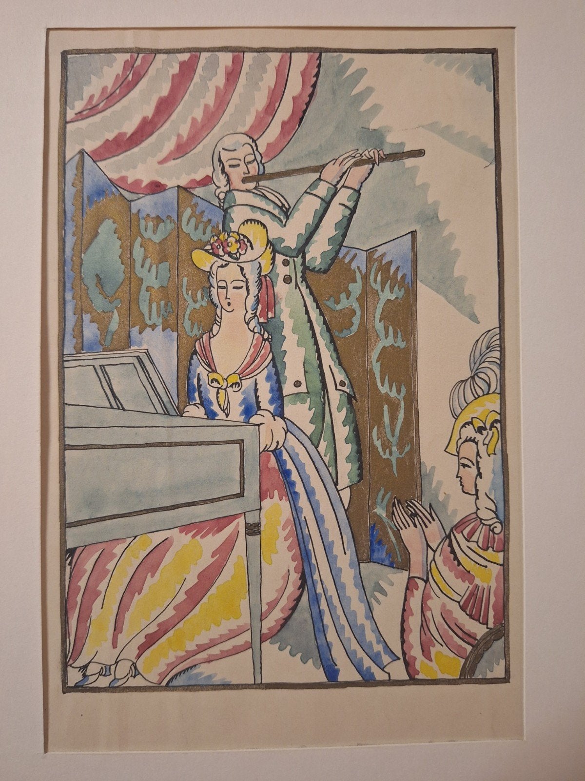 Lithografie van Dubout: Lardin - Muzikale Scène, Antiek en Kunst, Ophalen of Verzenden