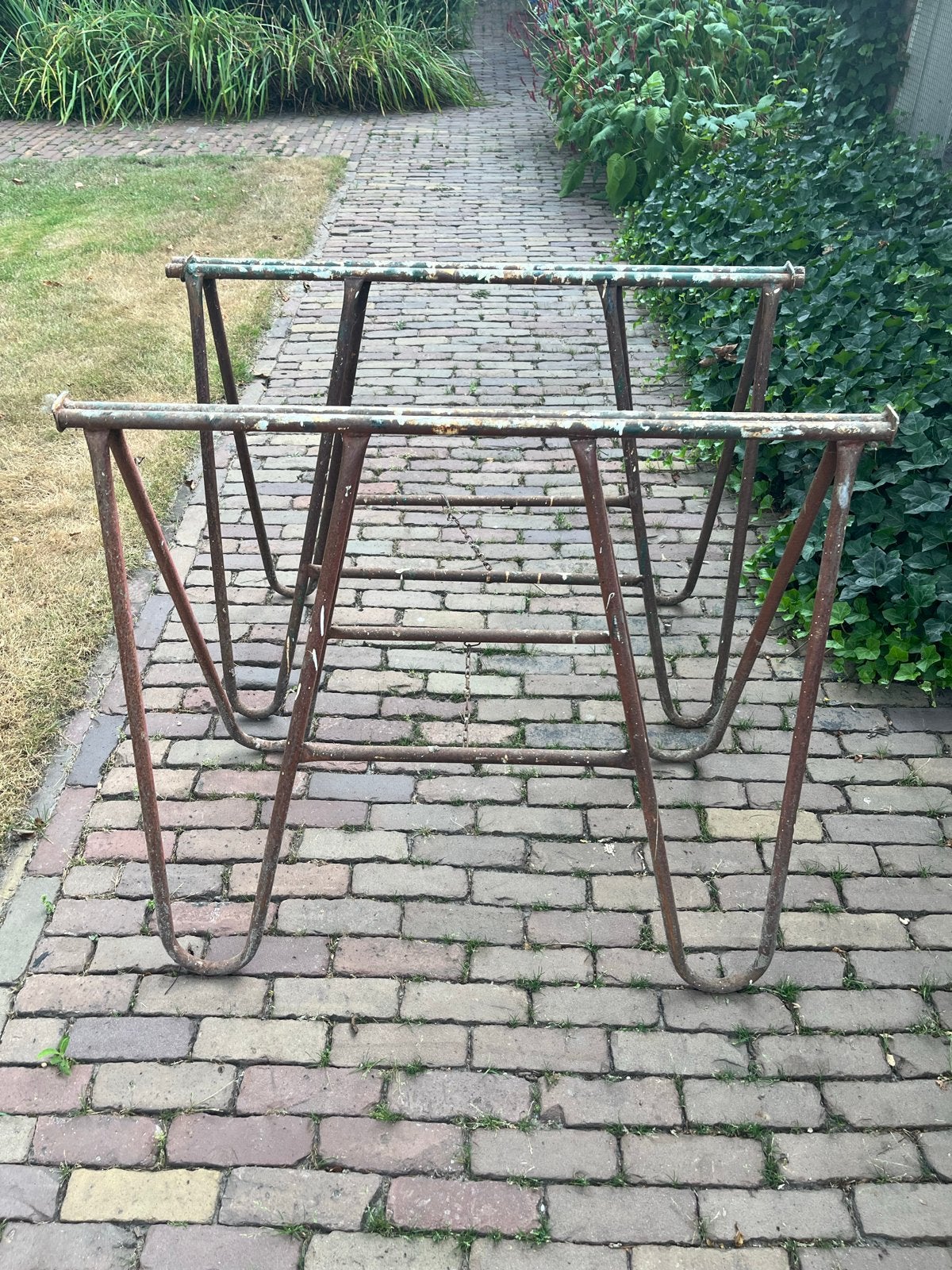 Twee stevige gebruikte schragen voor diverse klussen, Doe-het-zelf en Verbouw, Steigers, Ophalen, Gebruikt, Overige typen, Minder dan 2 meter