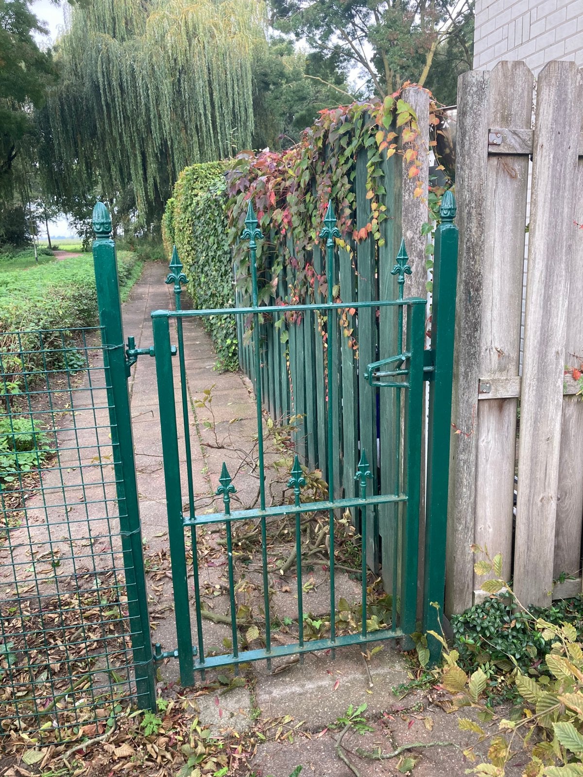 tuinhek metaal, Tuin en Terras, Ophalen of Verzenden, Gebruikt, IJzer, Tuinhek