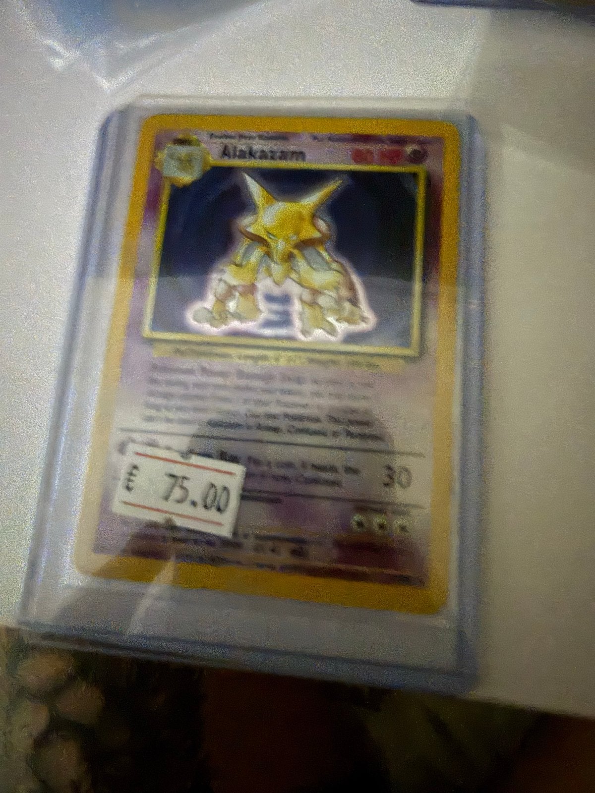 Alakazam Pokémon kaart - Base Set Holo, Ophalen of Verzenden, Gebruikt, Losse kaart