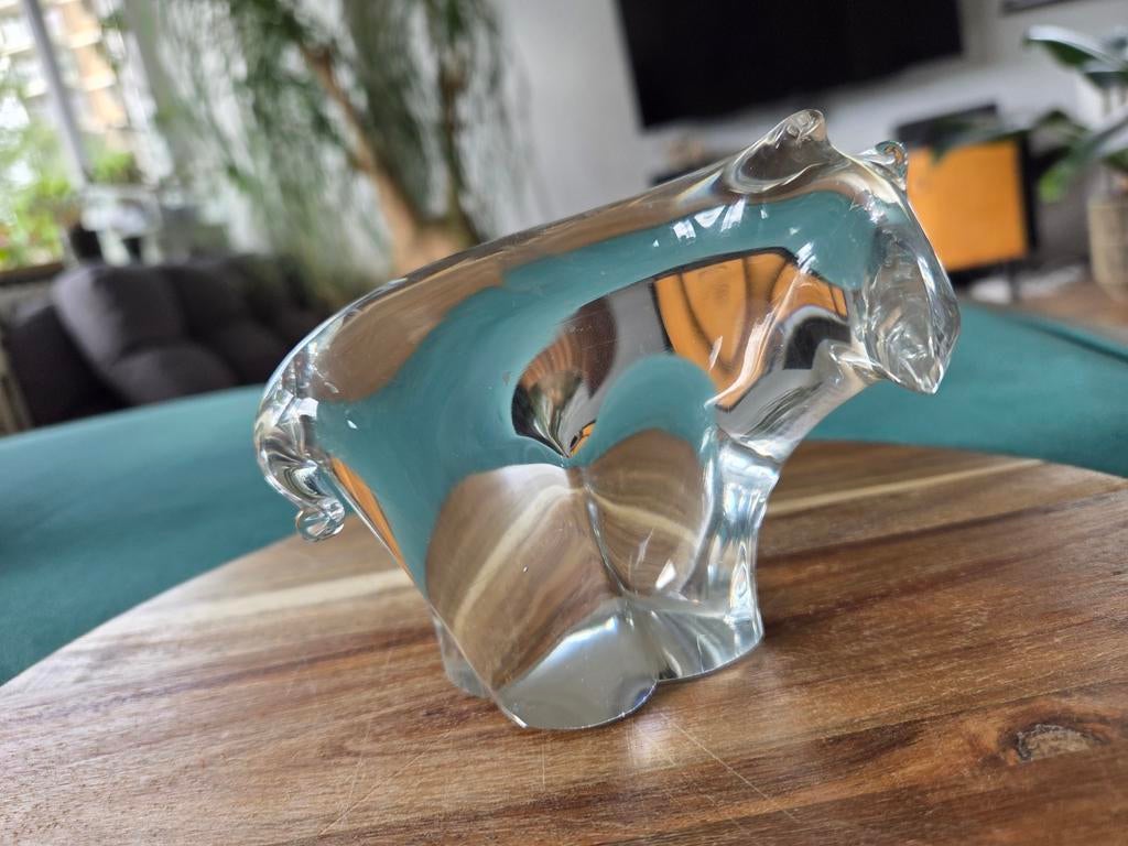 Vintage glazen/kristal beeldje uit Zweden, Antiek en Kunst, Antiek | Glas en Kristal, Ophalen of Verzenden