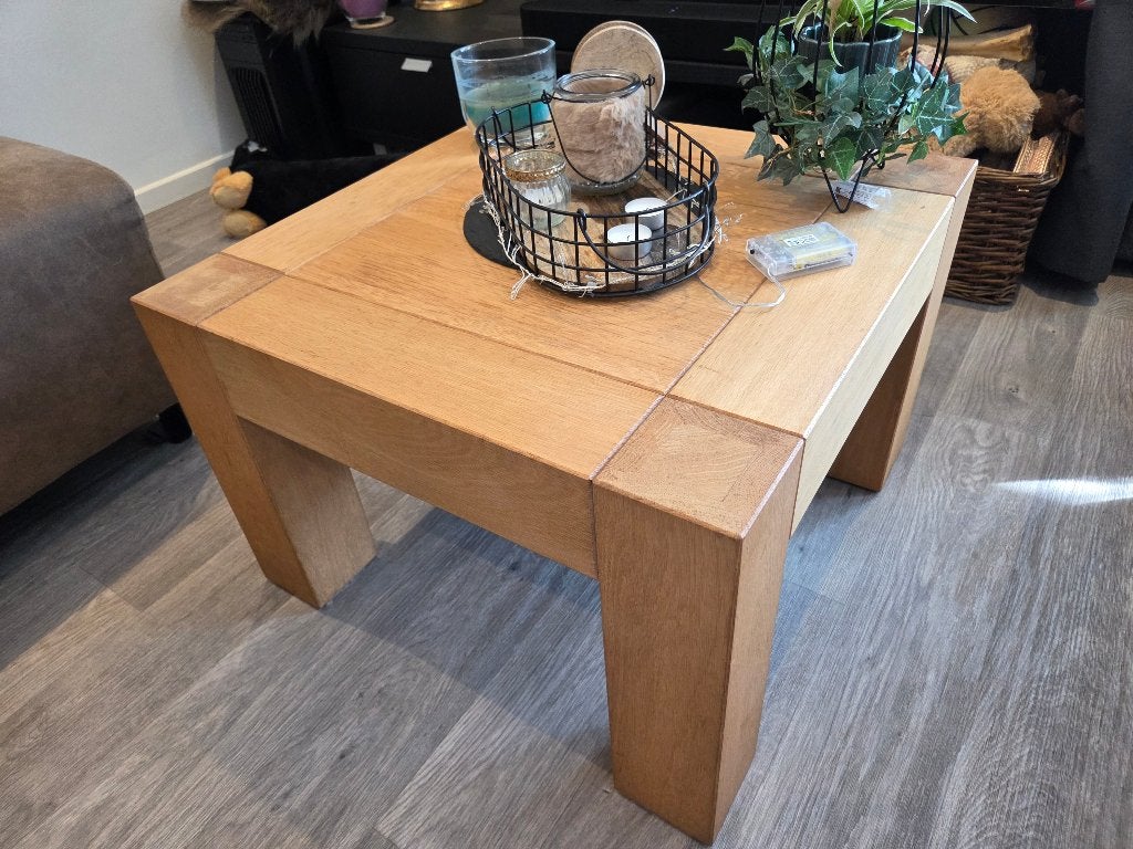 Salontafel, Huis en Inrichting, Tafels | Salontafels, Ophalen, 50 tot 100 cm, Vierkant, 50 tot 100 cm