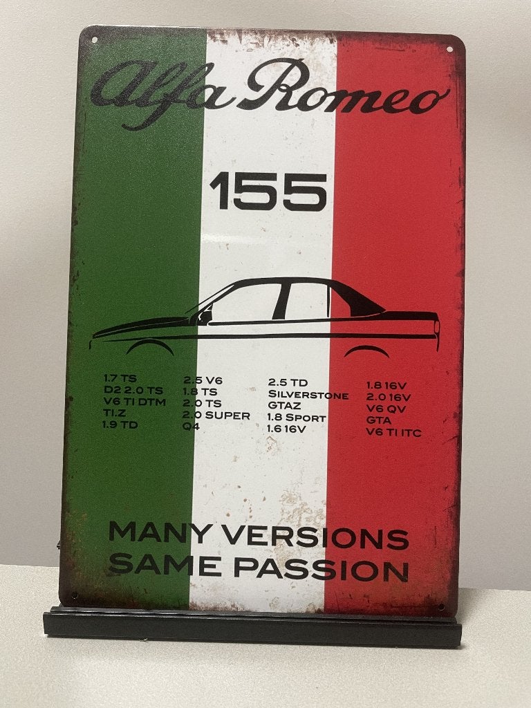 Alfa Rome 155 metalen reclamebord (Old Look), Verzamelen, Www.pand50.nl, Reclamebord, Nieuw, Ophalen of Verzenden