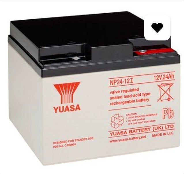 Yuasa NP24-12I 12V, 24Ah Loodaccu - Nieuw, Ophalen of Verzenden, Nieuw, Oplaadbaar