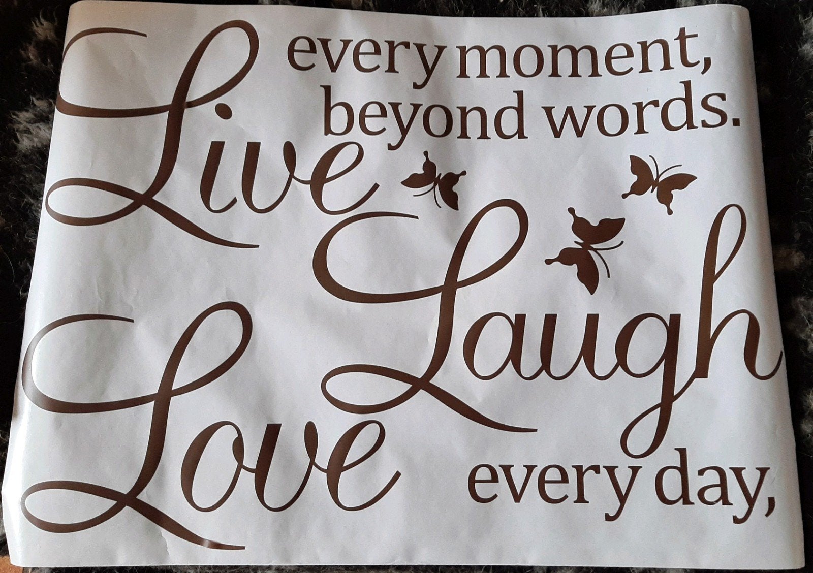 Muursticker Live Laugh Love, Huis en Inrichting, Muursticker, 80 cm, Nieuw, Ophalen of Verzenden