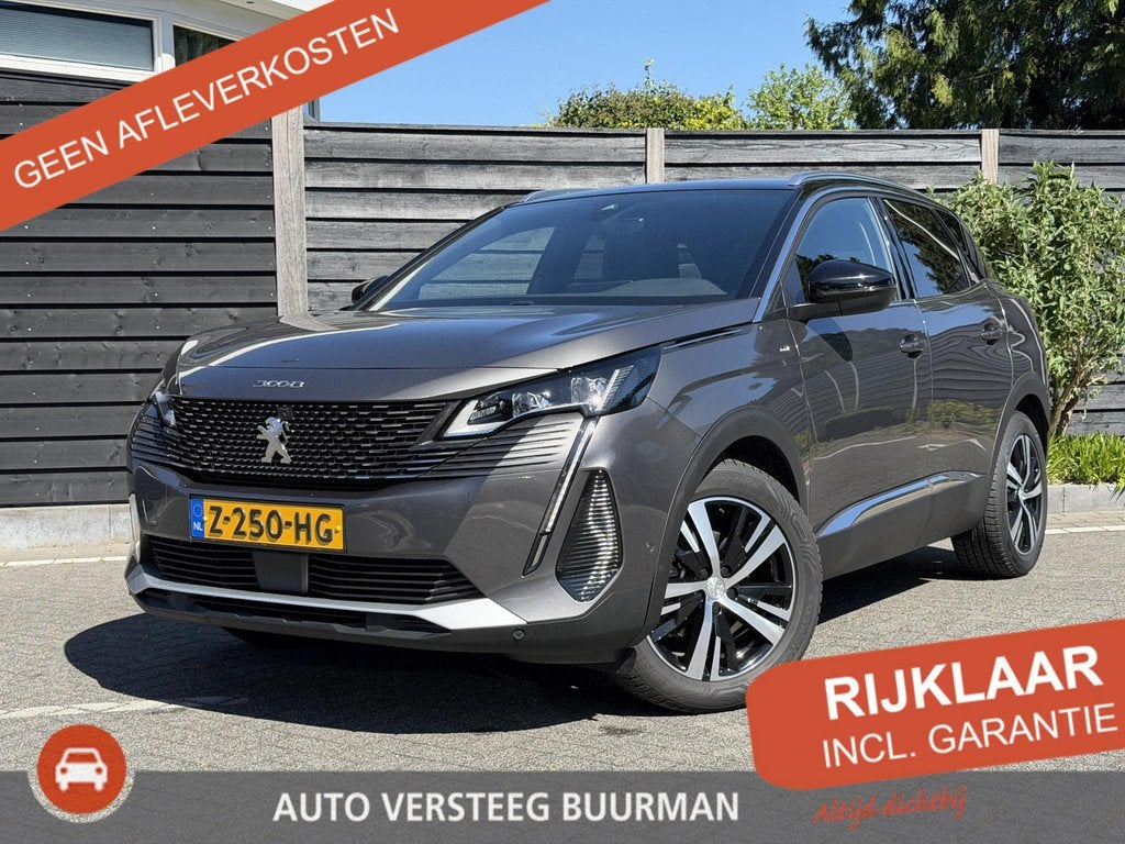 Peugeot 3008 GT 1.2 Hybrid 136PK e-DCS6 Automaat Navigatie,, Euro 6, 1199 cc, Leder en Stof, Origineel Nederlands