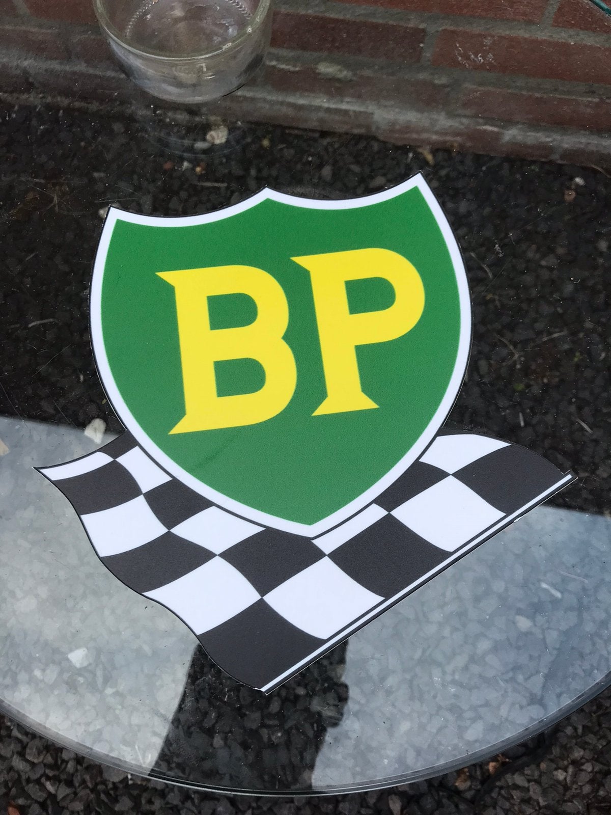 BP Plastic reclame bord, Ophalen of Verzenden, Gebruikt, Reclamebord