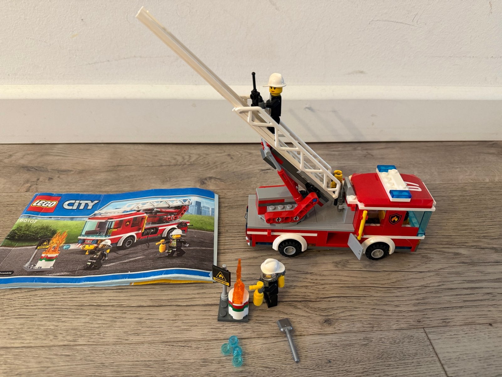 Lego City Brandweer ladderwagen 60107, Ophalen, Lego, Complete set, Inclusief instructies