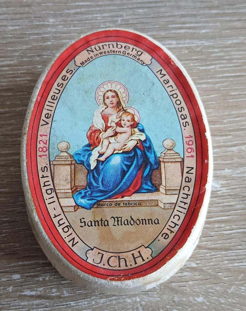 Kaarsjes in vintage santa madonna nürnberg night-lights, Ophalen of Verzenden