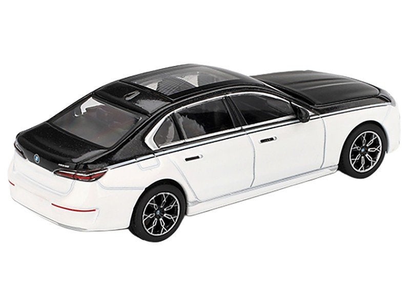 Mini GT 1:64 BMW i7 xDrive60 Dravit Alpine White and Black, -, Nieuw, Ophalen of Verzenden, -