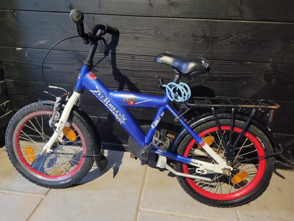 Kinderfiets 16 inch Loekie de Zeerover, Terugtraprem, Ophalen, Overige merken, 16 tot 20 inch