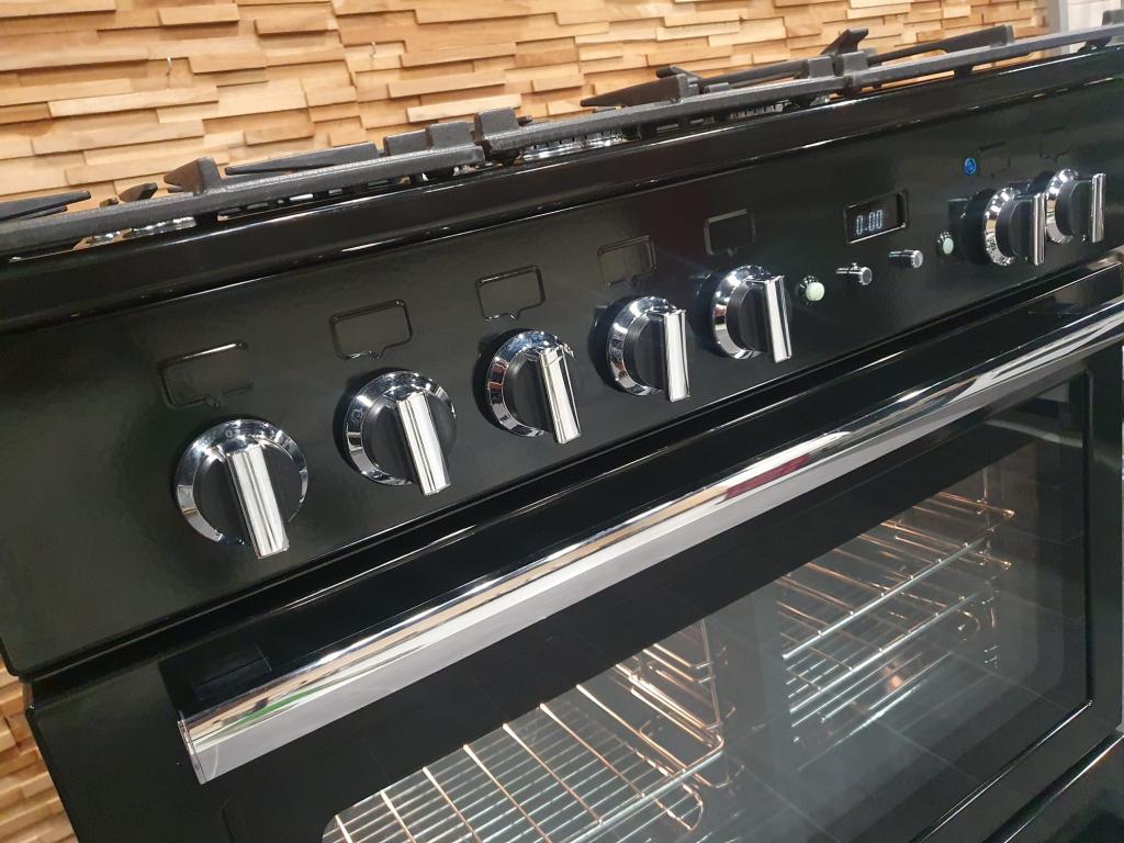 Luxe Falcon Professional plus FX Fornuis 90cm zwart rvs, Niet ingevuld, 60 cm of meer, Niet ingevuld, Ophalen of Verzenden