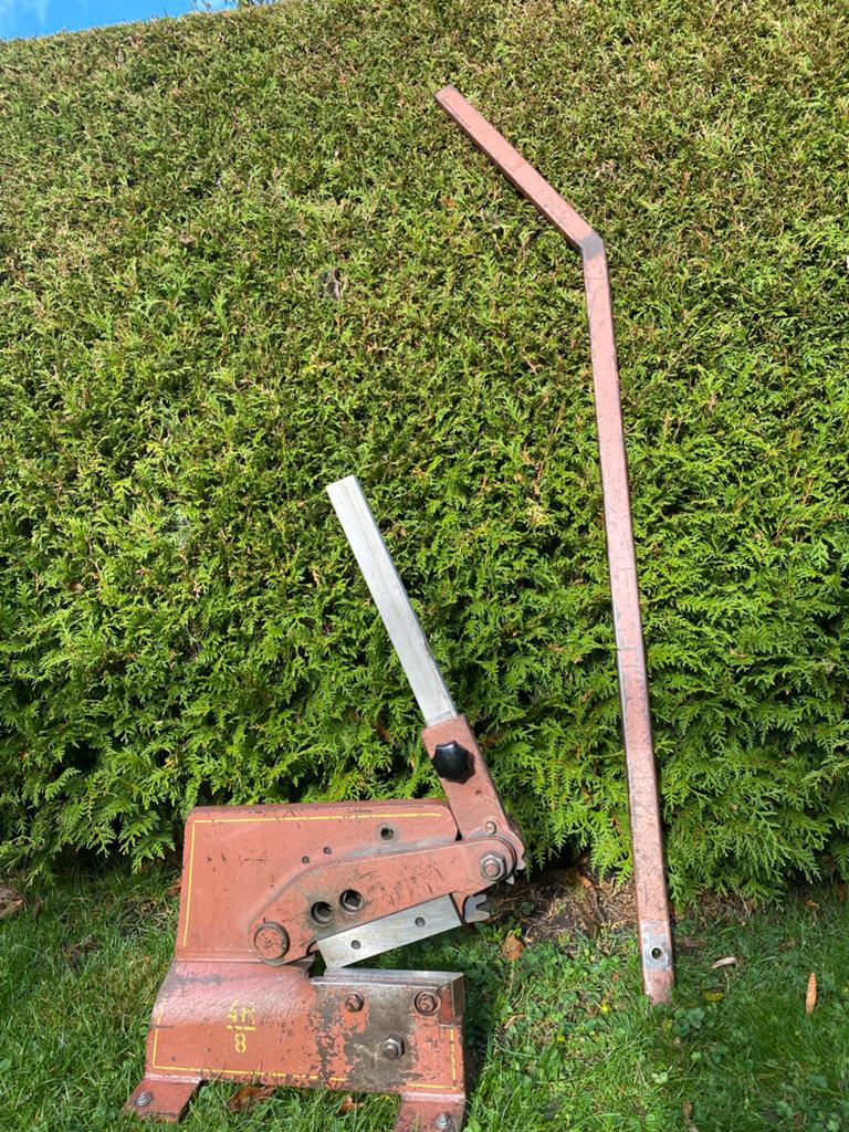 Peddinghaus 4R8 Robuuste handplaatschaar v. metaalbewerking, Doe-het-zelf en Verbouw, Ophalen, Minder dan 30 mm, Gebruikt, Overige typen