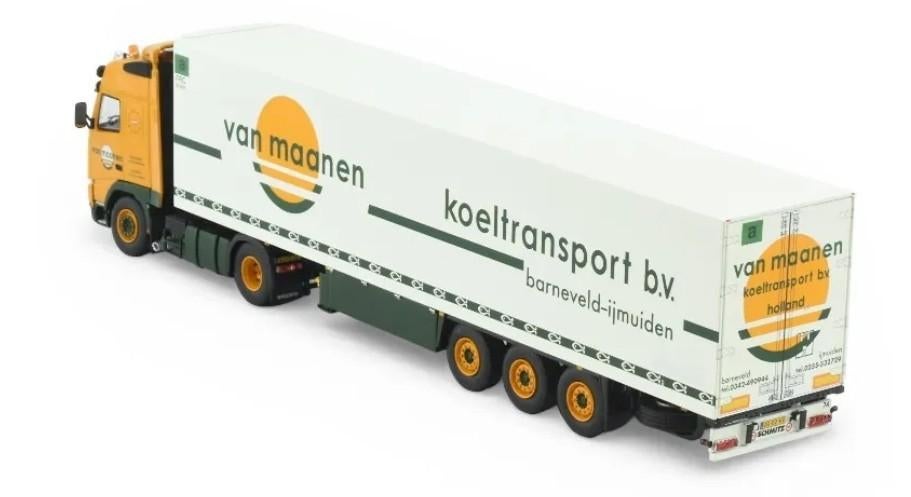 TEKNO VOLVO FH01 + KOELTRAILER - VAN MAANEN KOELTRANSPORT, Hobby en Vrije tijd, Modelauto's | 1:50, ., Nieuw, Tekno, Bus of Vrachtwagen